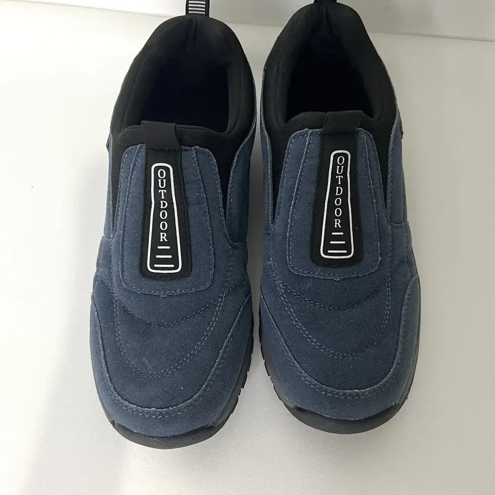 OUTDOOR Mens Size 41 (US-8 Anti-Slip Sport Hiking Casual Leather Slip On Shoe